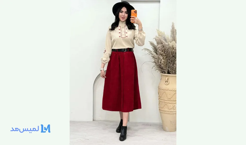 ترکیب دامن و بلوز برای استایل شیک